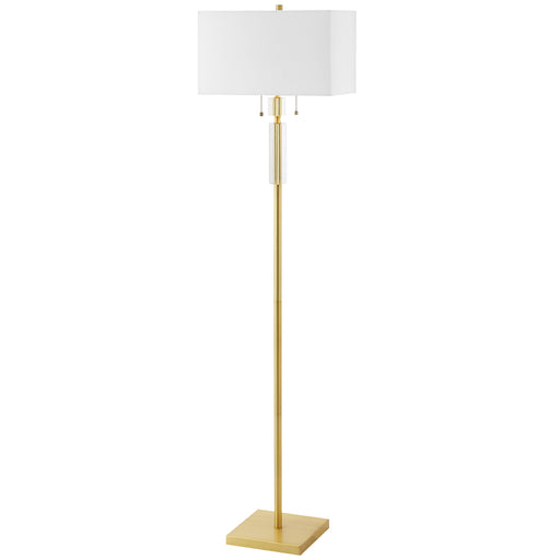  2 Light  Incandescent Floor Lamp, Agb W/ Wh Shade | DM231F-AGB