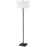 Dainolite 2 Lights Incandescent Floor Lamp, MB w/ WH Shade