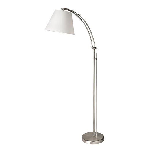 Dainolite 1 Light Incan Adjustable Floor Lamp, SC w/ WH Shade