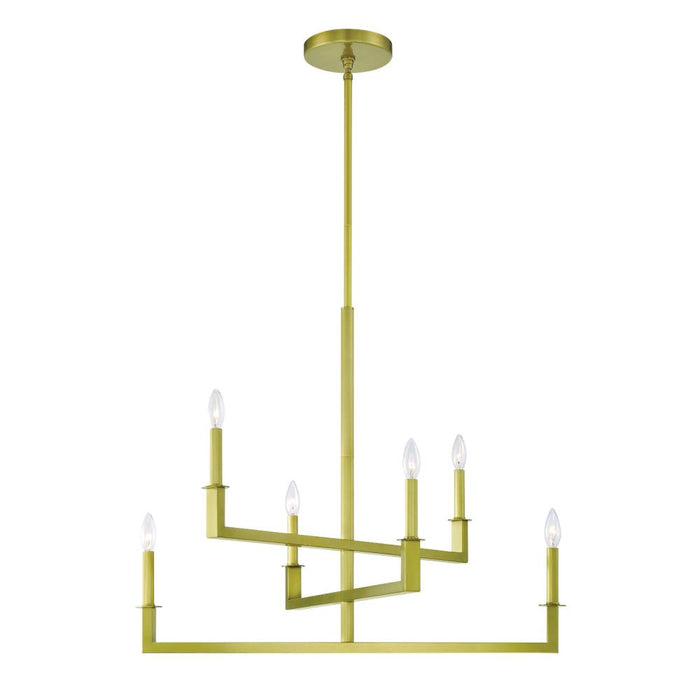 Crystorama Dante 6 Light Aged Brass Chandelier