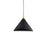Dorothy 14-in Black With Gold Detail 1 Light Pendant | 492814-BK/GD