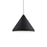 Dorothy 24-in Black With Gold Detail 1 Light Pendant | 492824-BK/GD