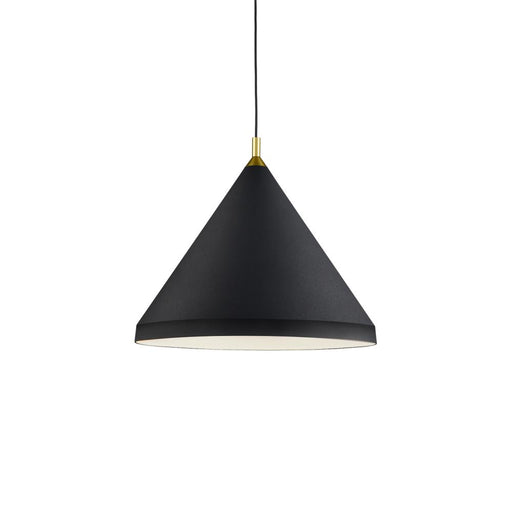 Dorothy 24-in Black With Gold Detail 1 Light Pendant | 492824-BK/GD