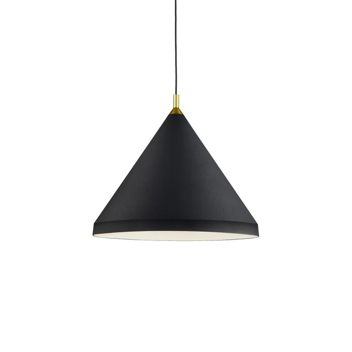 Dorothy 24-in Black With Gold Detail 1 Light Pendant | 492824-BK/GD