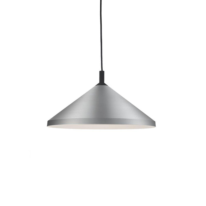 Kuzco Lighting Inc Dorothy 18-in Brushed Nickel With Black Detail 1 Light Pendant