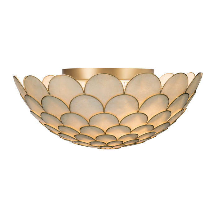 Darby 16'' Led Soft Gold Semi Flush Mount | DRB-7000-SG