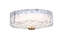 20w Flushmount, Agb W/ Clr Rippled Glass | DUL-1120LEDFH-AGB