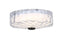 20w Flushmount, Mb W/ Clr Rippled Glass | DUL-1120LEDFH-MB