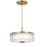 20w Pendant, Agb W/ Clr Rippled Glass | DUL-1120LEDP-AGB