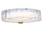 30w Flushmount, Agb W/ Clr Rippled Glass | DUL-1530LEDFH-AGB