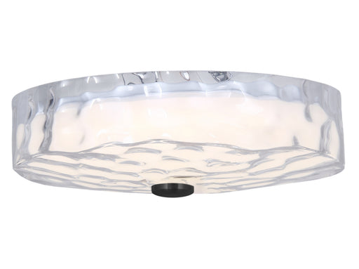 30w Flushmount, Mb W/ Clr Rippled Glass | DUL-1530LEDFH-MB