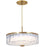 30w Pendant, Agb W/ Clr Rippled Glass | DUL-1530LEDP-AGB