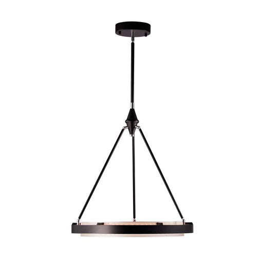 Duo 24-in Classic Black/silver Shimmer Led Pendant | PD302724CBSS-UNV-010