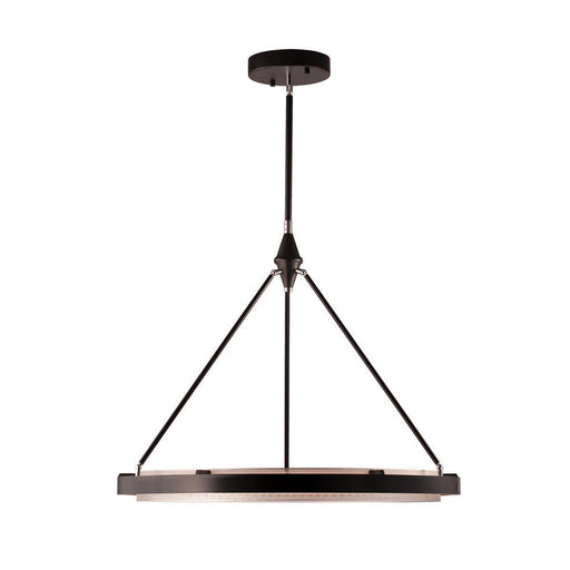 Alora Duo 32-in Classic Black/Silver Shimmer LED Pendant