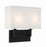 Crystorama Durham 2 Light Black Forged Sconce