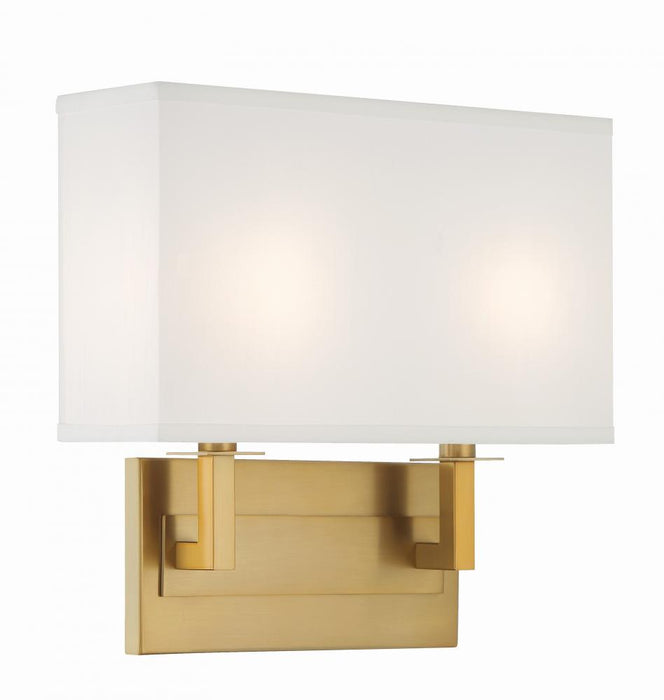 Crystorama Durham 2 Light Vibrant Gold Sconce