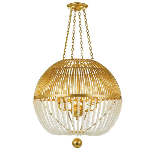 Crystorama Duval 6 Light Antique Gold Chandelier