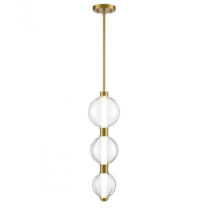 Glimmer Pendant, Brass W/pumpkin Glass | DVP34910BR-PUC