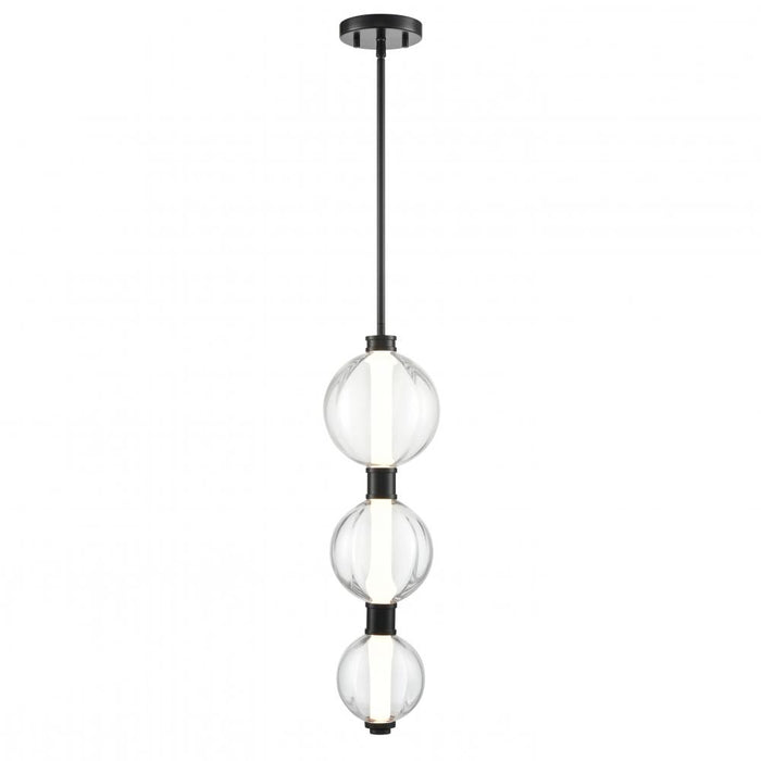 Glimmer Pendant, Black W/pumpkin Glass | DVP34910EB-PUC