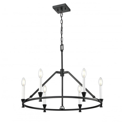 Carisbrooke 26" Chandelier, Black | DVP37126EB