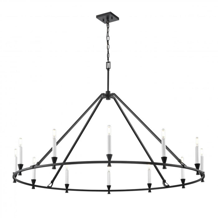 Carisbrooke 50" Chandelier, Black | DVP37145EB