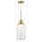 Hariette 17" Clear Pendant, Brass | DVP37621BR-CL