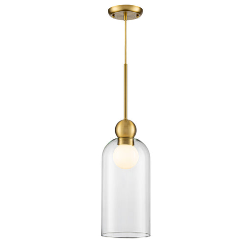 Hariette 17" Clear Pendant, Brass | DVP37621BR-CL