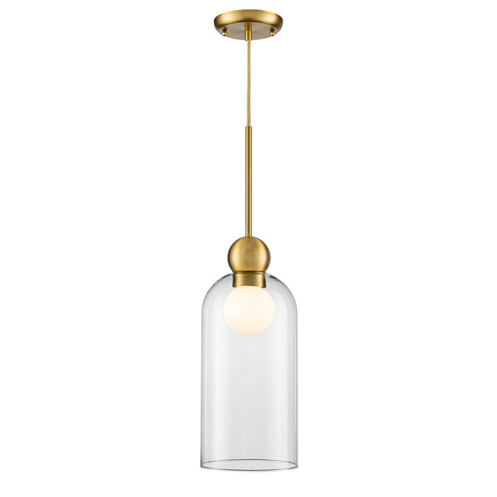 Hariette 17" Clear Pendant, Brass | DVP37621BR-CL