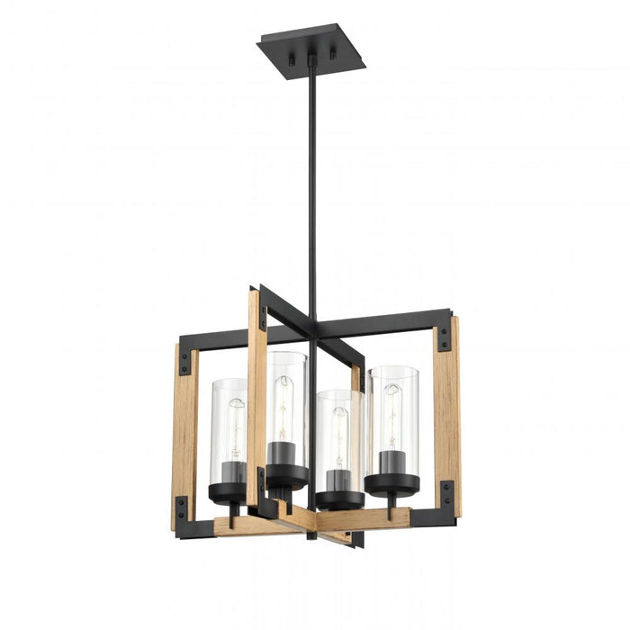 Okanagan 4 Light  Pendant | DVP38620EB+NW-CL
