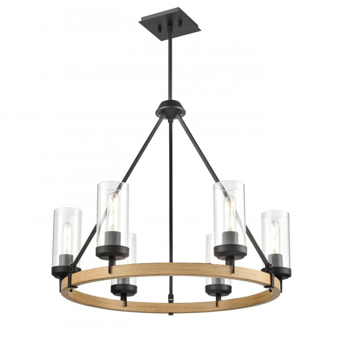 Okanagan 6 Light Foyer  Pendant | DVP38626EB+NW-CL