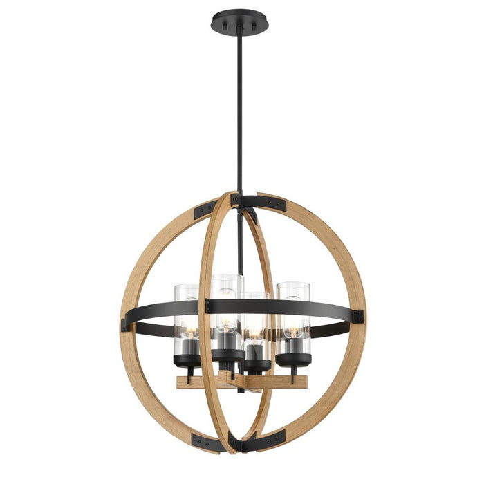 Okanagan 4 Light Orb  Pendant | DVP38650EB+NW-CL