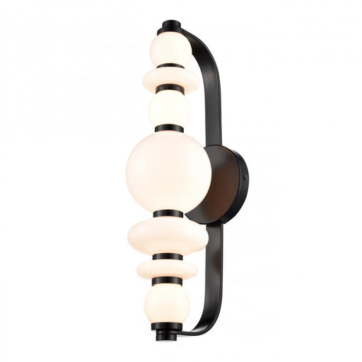 Corsair 18" Sconce, Black W/true Opal Glass | DVP48101EB-TO