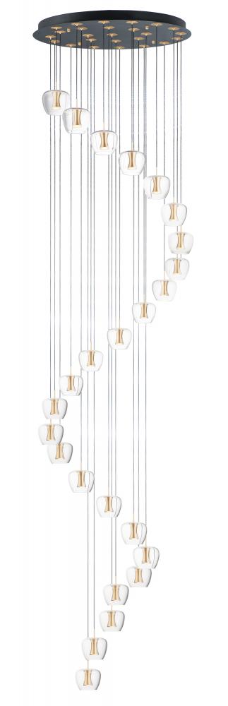 Newton-multi-light Pendant | E24169-18BKGLD