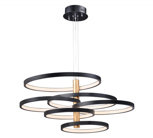 Hoopla-multi-light Pendant | E24327-BKGLD