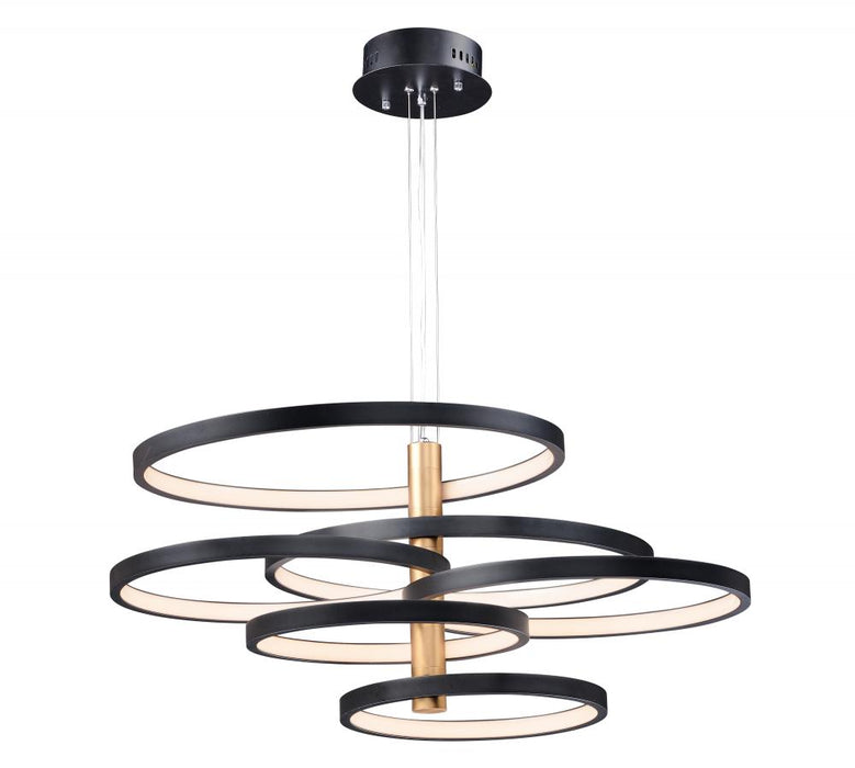 Hoopla-multi-light Pendant | E24327-BKGLD