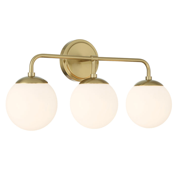 Maverick 3 Light Vibrant Gold Bathroom Vanity | ED0121003VG