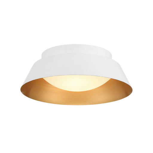 Donoven 2 Light White + Gold Flush Mount | ED0552202WHGD