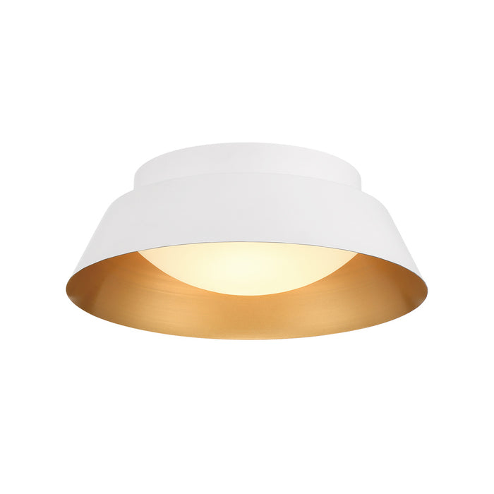 Donoven 2 Light White + Gold Flush Mount | ED0552202WHGD