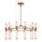 Alora Edwin 38-in Vintage Brass/Frosted Ribbed Glass LED Chandeliers