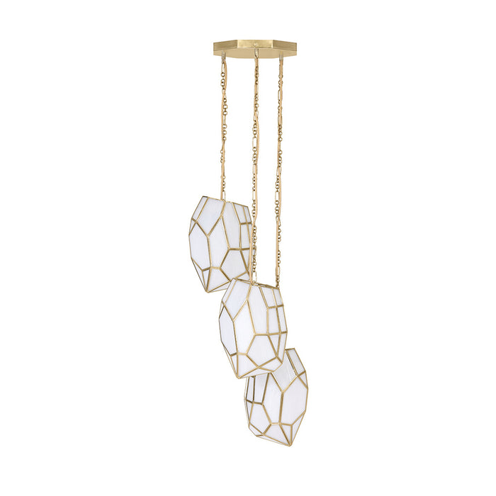 Heera,  3 Light  Chandelier, Gold | 46464-019