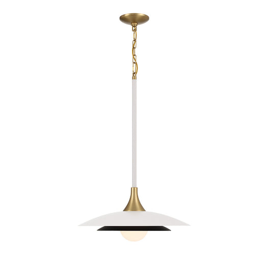 Welsh 1 Light Pendant In White And Black | 46441-010