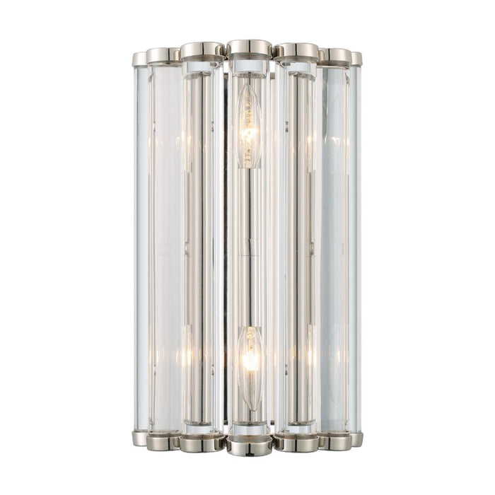 Crystorama Libby Langdon for Crystorama Elliot 2 Light Polished Nickel Sconce