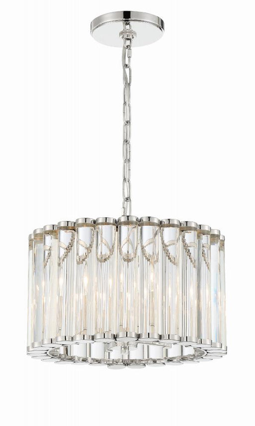 Crystorama Libby Langdon Elliot 4 Light Polished Nickel Mini Chandelier