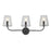  3 Light  Incandescent Vanity, Mb W/ Clr Hammered Glass | ELN-213W-MB-CLR