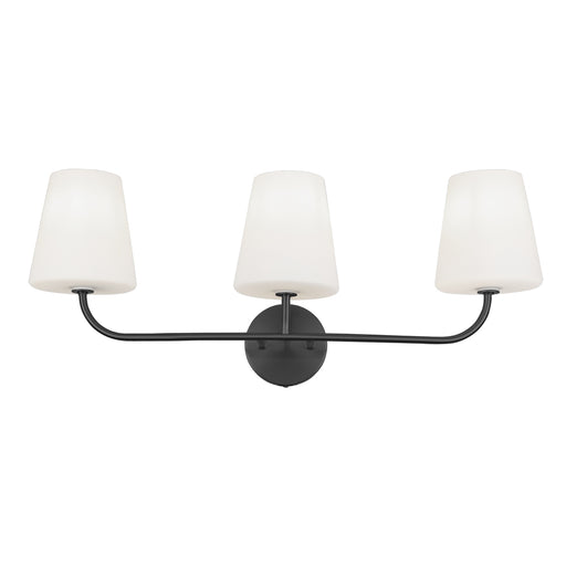  3 Light  Incandescent Vanity, Mb W/ Wh Opal Glass | ELN-213W-MB-WH