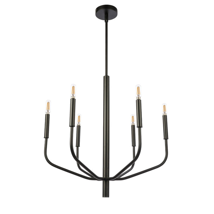  6 Light  Chandelier, Mb Finish | ELN-246C-MB