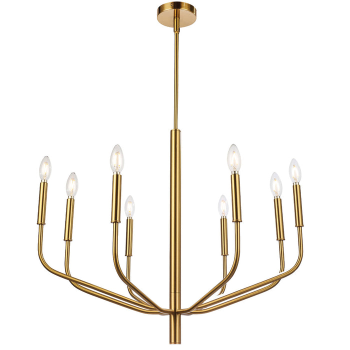  8 Light  Chandelier, Agb Finish | ELN-328C-AGB