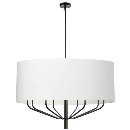  8 Light  Incandescent Chandelier, Mb W/ Wh Shade | ELN-388C-MB-790