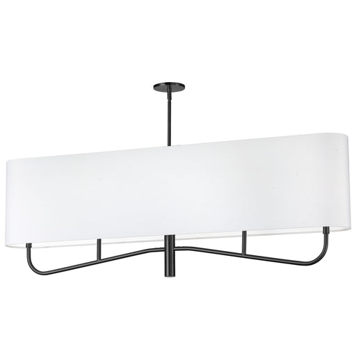 4 Light  Incan Horizontal Chandelier, Mb W/ Wh Shade | ELN-544HC-MB-790