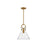 Alora Emerson 11-in Aged Gold/Clear 1 Light Pendant